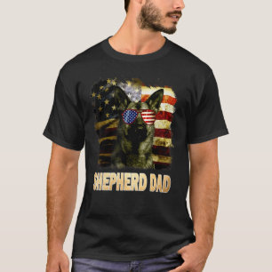 De beste Duitse herdervader ooit Amerikaanse vlag  T-shirt