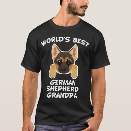 De beste Duitse Shepherd Grandpa ter wereld T-shirt (Voorkant)