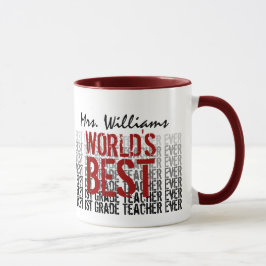 De beste eerste klas leraar aangepaste naam W1318 Mok