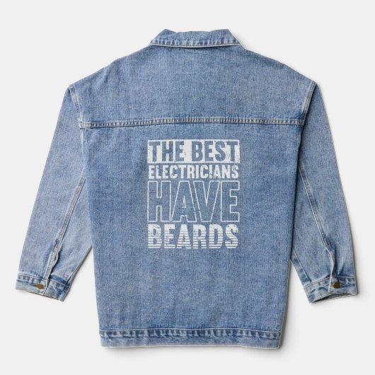 De beste elektriciens hebben een spanningsveld voo denim jacket (Achterkant)