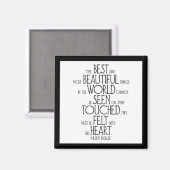 "De beste en mooiste dingen" Magneet (Voorkant / Achterkant)