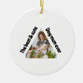 De beste en Schattigee hondenmoeder ooit Keramisch Ornament (Voorkant)