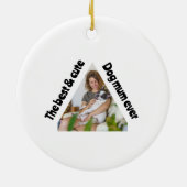 De beste en Schattigee hondenmoeder ooit Keramisch Ornament (Achterkant)
