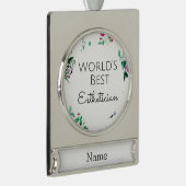 De beste estheticus van de wereld verzilverd banner ornament (Rechts)