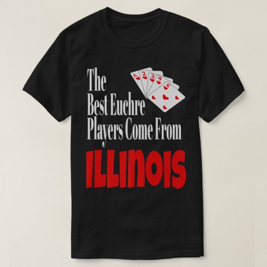 De beste Euchre-spelers komen uit Illinois Funny G T-shirt (Design voorkant)