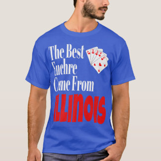 De beste Euchre-spelers komen uit Illinois Funny G T-shirt
