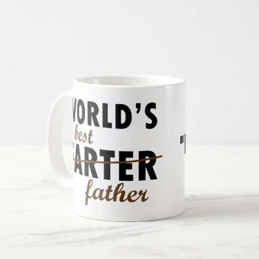 DE BESTE FARTERFUNNY VADERDAG VAN DE WERELD KOFFIEMOK (Voorkant links)