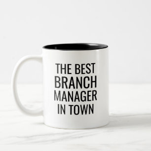 De Beste Filiaal Manager In De Stad Tweekleurige Koffiemok