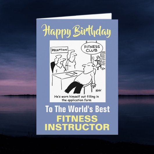 De beste fitnessinstructeur van Word Kaart