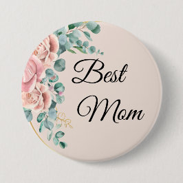 De beste florroze mam ronde button 7,6 cm