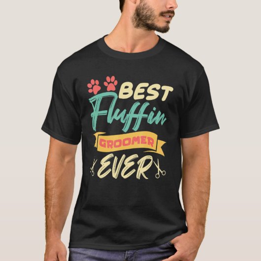 De beste fluffin groomer ooit t-shirt (Voorkant)