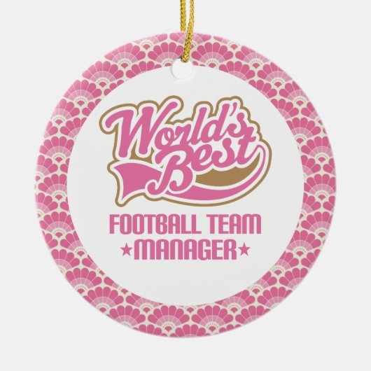 De beste Football van de Manager van het Team van  Keramisch Ornament (Voorkant)