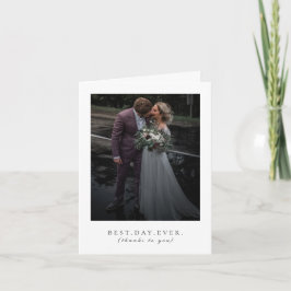 De beste Foto van het Huwelijk van de Dag dankt u Bedankkaart