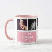 De beste foto van oma ooit roze collage mok (Links)