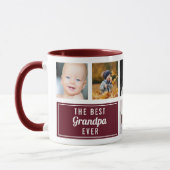 De beste foto van Opa Ever Burgundy Collage Mok (Links)