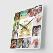 De beste fotocollage ter wereld vierkante klok (Hoek)