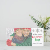 De beste fotokaart van het seizoen feestdagenkaart (Staand voorkant)