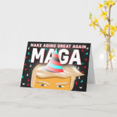 De beste Funny MAGA Donald Trump Birthday Card - 2 Kaart (Gele Bloem)
