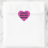 De beste gamma's ter wereld, zwart en wit hart sticker (Tas)