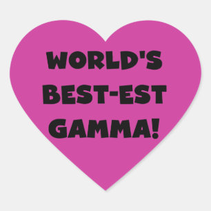 De beste gamma's ter wereld, zwart en wit hart sticker
