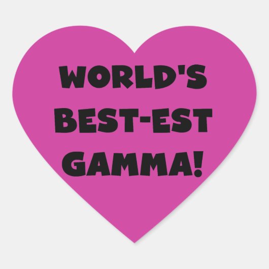 De beste gamma's ter wereld, zwart en wit hart sticker (Voorkant)