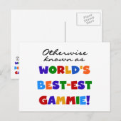 De beste gammie T-shirts en cadeautjes ter wereld Briefkaart (Voorkant / Achterkant)