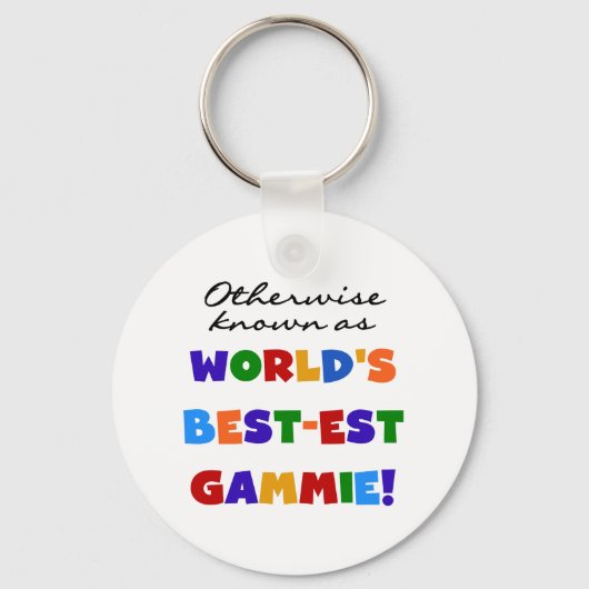 De beste gammie T-shirts en cadeautjes ter wereld Sleutelhanger (Voorkant)