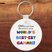 De beste gammie T-shirts en cadeautjes ter wereld Sleutelhanger (Voorkant)