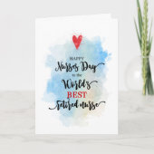 De beste gepensioneerde verpleegster ter wereld op feestdagen kaart (Voorkant)