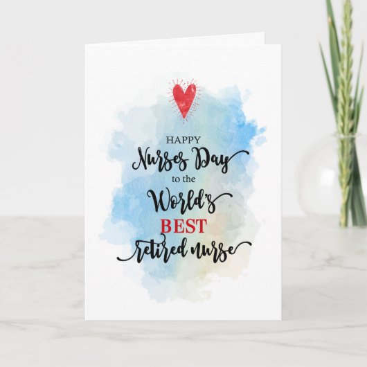 De beste gepensioneerde verpleegster ter wereld op feestdagen kaart (Voorkant)