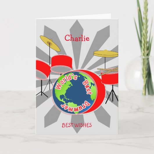 De Beste Gepersonaliseerde Slagwerker van werelden Kaart (Voorkant)