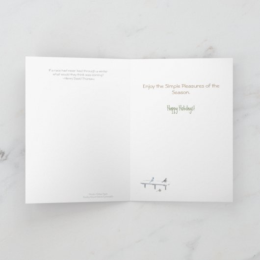 De beste geschenken zijn onder de bomen. feestdagen kaart (Binnen)