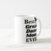 De beste geweldige Dane Mam ooit Tea en Koffiemok (Voorkant rechts)