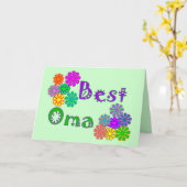 De beste Giften van het Moederdag Oma Kaart (Gele Bloem)