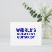 De beste gitarist ter wereld briefkaart (Staand voorkant)