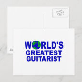 De beste gitarist ter wereld briefkaart (Voorkant / Achterkant)