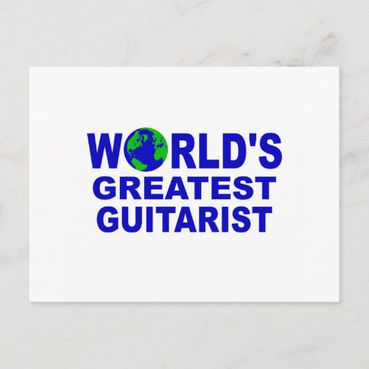 De beste gitarist ter wereld briefkaart (Voorkant)