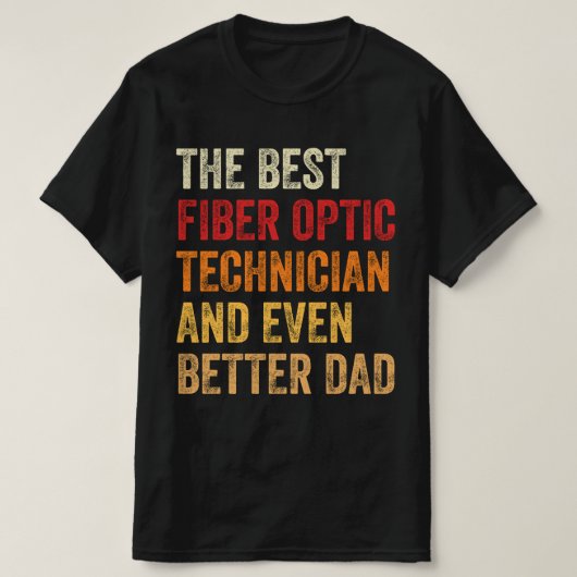 De beste glasvezel techniek en nog beter papa t-shirt (Design voorkant)