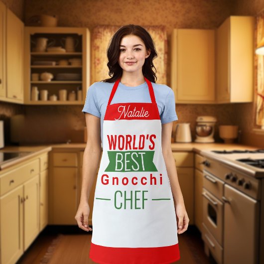 De beste Gnocchi chef ter wereld - gepersonaliseer Schort