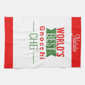 De beste Gnocchi chef ter wereld - gepersonaliseer Theedoek (Horizontaal)