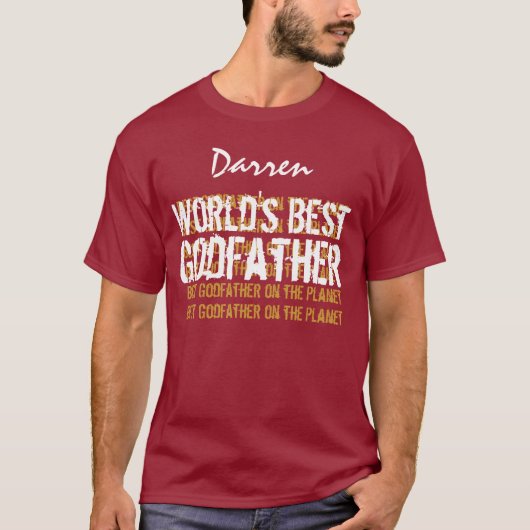 De beste Godfather-naam van de wereld V32 T-shirt (Voorkant)