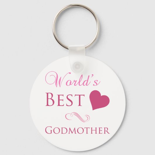 De beste godmoeder ter wereld (hart) sleutelhanger (Voorkant)