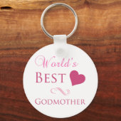 De beste godmoeder ter wereld (hart) sleutelhanger (Voorkant)