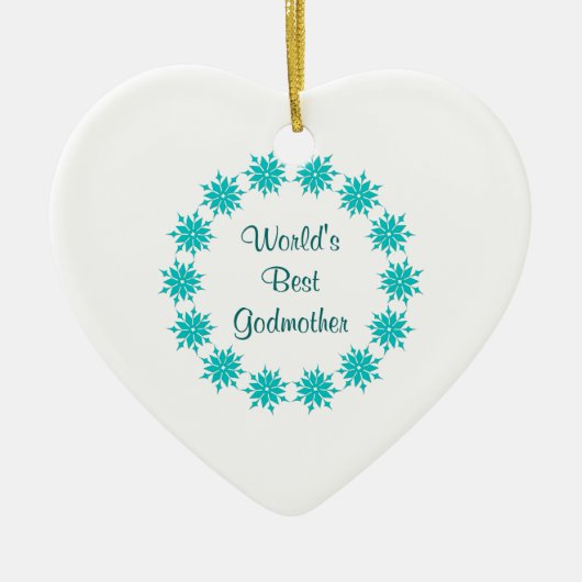 De beste godmoeder ter wereld keramisch ornament (Voorkant)