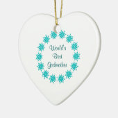 De beste godmoeder ter wereld keramisch ornament (Links)