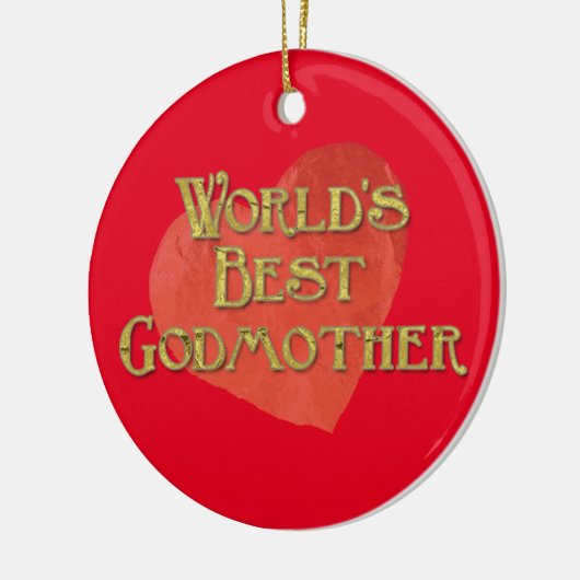 De beste godmoeder van de wereld keramisch ornament (Links)