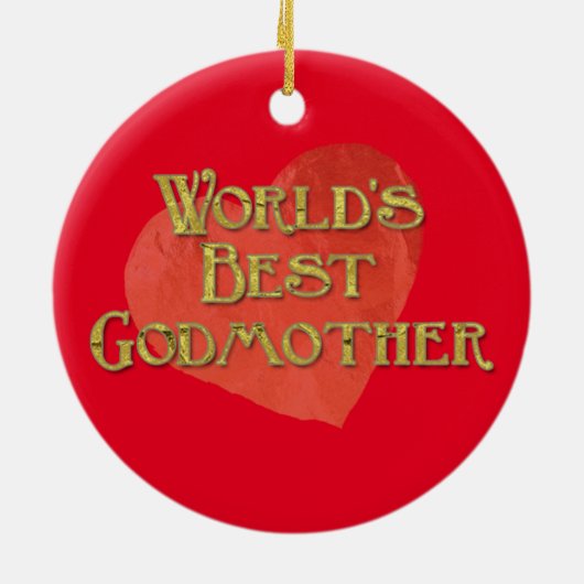De beste godmoeder van de wereld keramisch ornament (Achterkant)