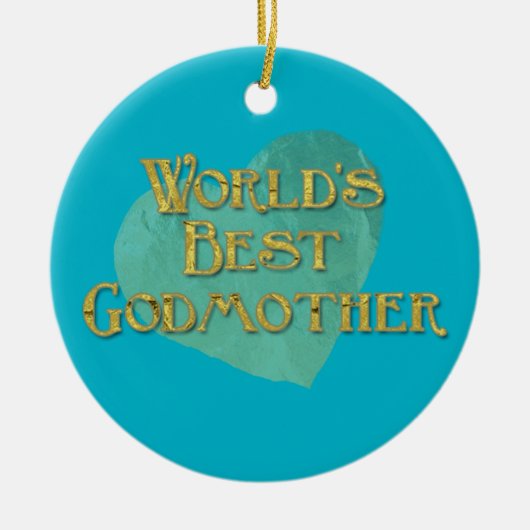 De beste godmoeder van de wereld keramisch ornament (Voorkant)