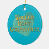 De beste godmoeder van de wereld keramisch ornament (Links)