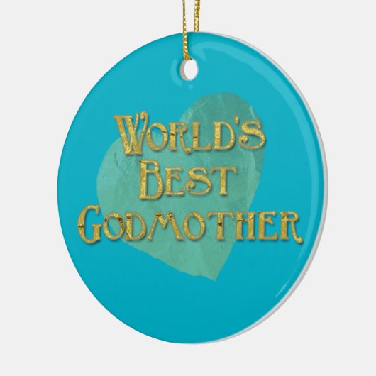 De beste godmoeder van de wereld keramisch ornament (Links)